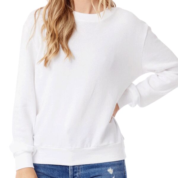 Ladies' Washed Terry Throwback Pullover Sweatshirt Thumbnail