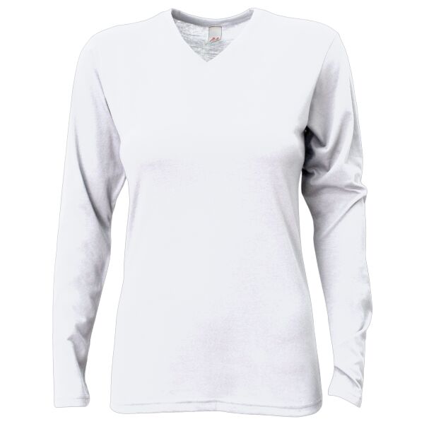 Ladies' Long-Sleeve Softek V-Neck T-Shirt Thumbnail