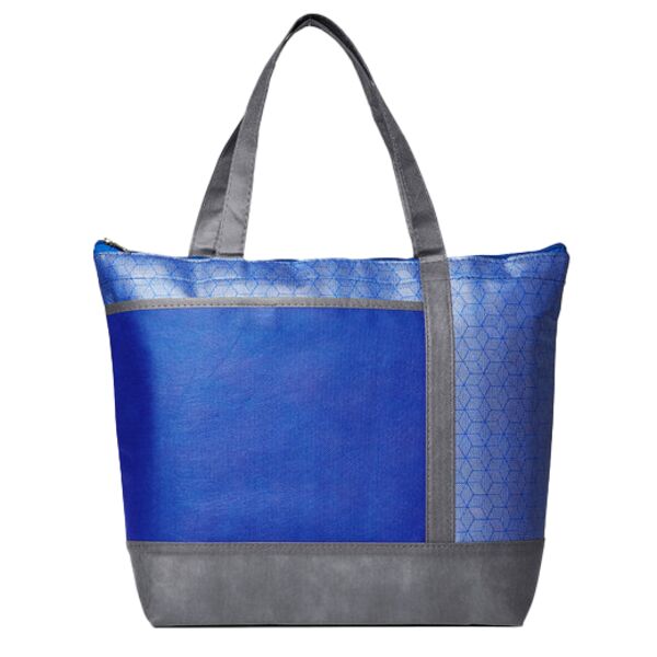 Hexagon Pattern Non-Woven Cooler Tote Bag Thumbnail