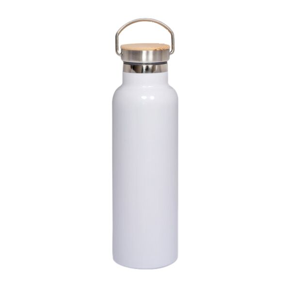 20oz Vacuum Insulated Water Bottle With Bamboo Lid Thumbnail