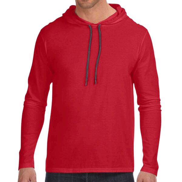 Adult Lightweight Long-Sleeve Hooded T-Shirt Thumbnail