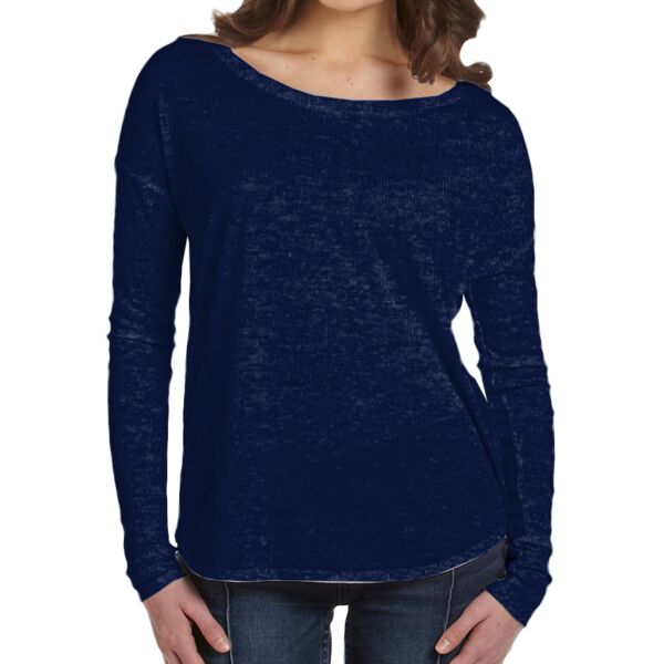 Ladies' Flowy Long-Sleeve T-Shirt with 2x1 Sleeves Thumbnail