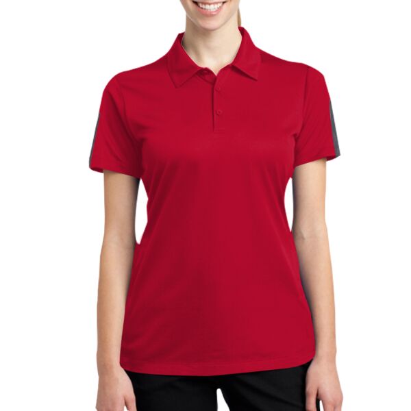 Women's PosiCharge ® Active Textured Colorblock Polo Thumbnail