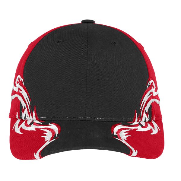 Colorblock Racing Cap with Flames Thumbnail