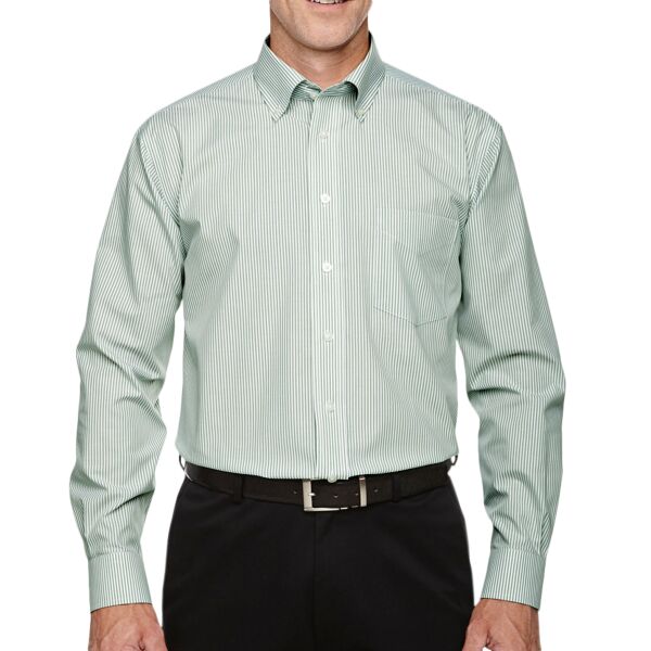 Men's Crown Collection® Banker Stripe Woven Shirt Thumbnail