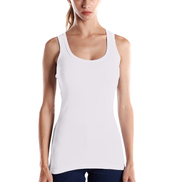 Ladies' USA Made Cotton Rib Tank Top Thumbnail