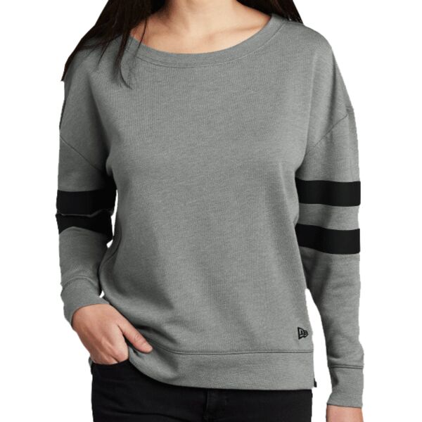 Ladies Tri Blend Fleece Varsity Crew Thumbnail